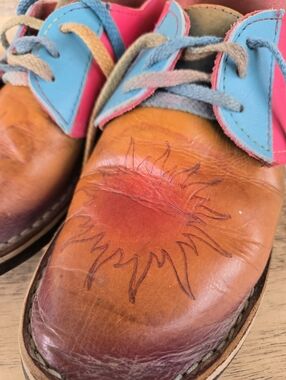Vintage Painted Leather Shoes
